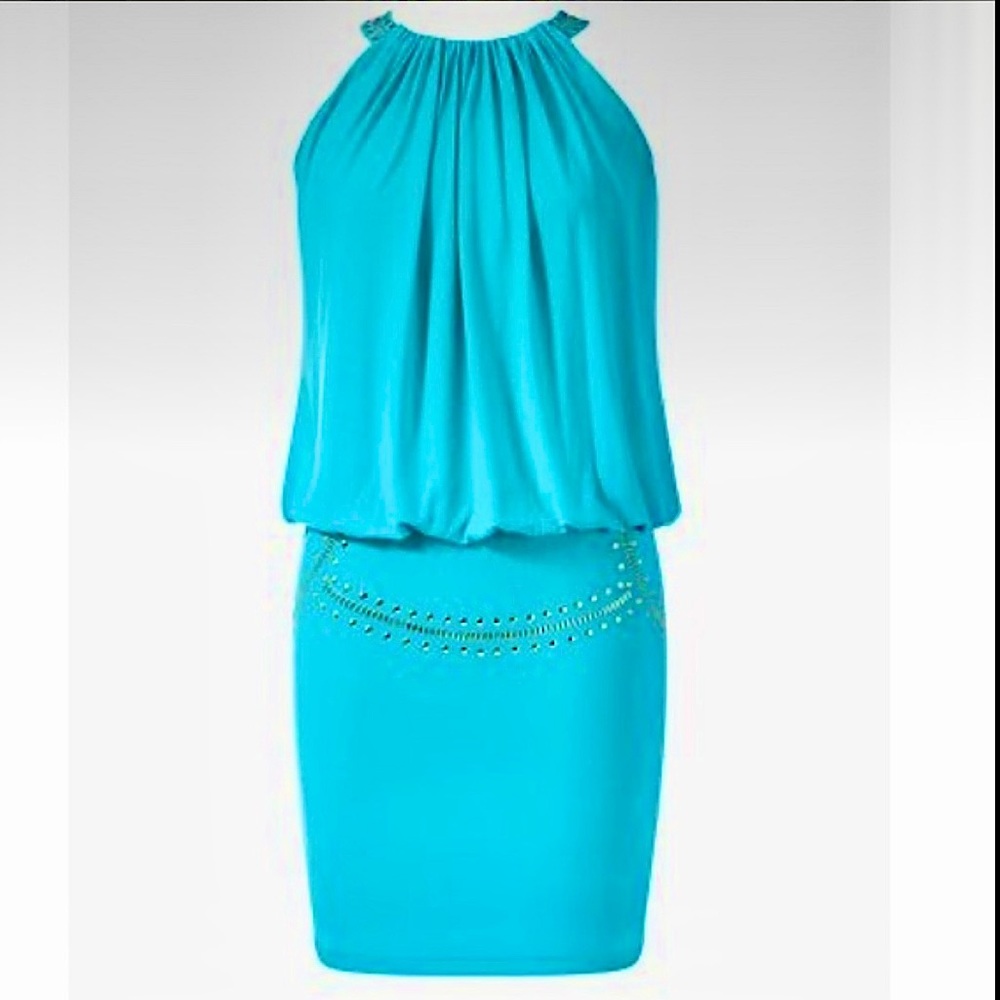 THALIA SODI STUDDED BLOUSON DRESS